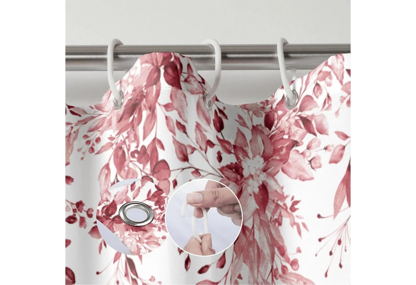 M&W DAS DESIGN Duschvorhang 180x200 Shower curtains Anti schimmel Duschvorhang waschbar - Bild 5