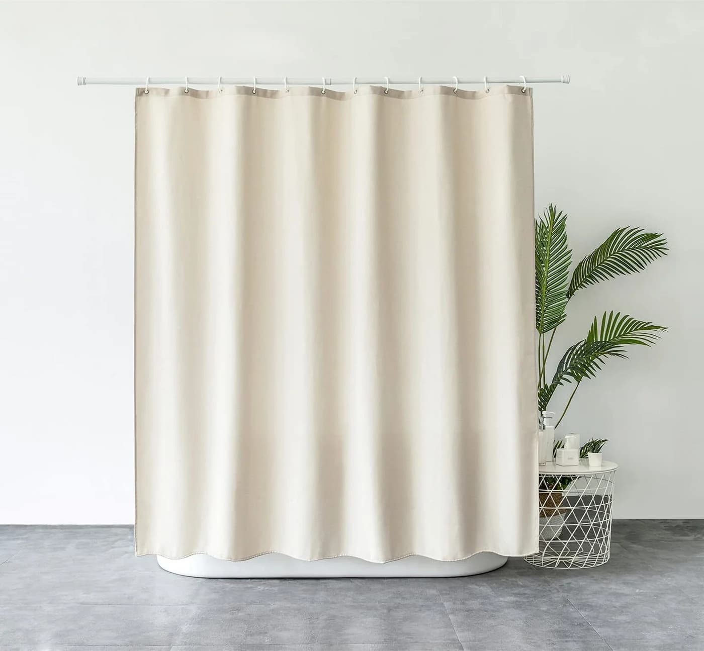 M&W DAS DESIGN Duschvorhang Beige Wasserdicht Schimmelresistent - Bild 2