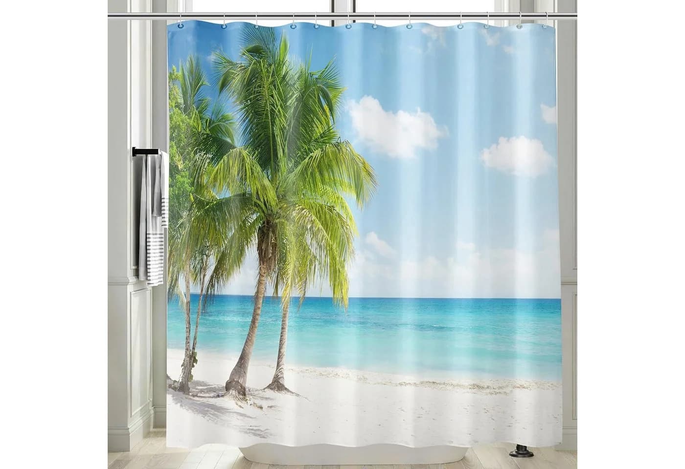 M&W DAS DESIGN Duschvorhang Tropisch Anti-Schimmel 180x200 - Bild 4