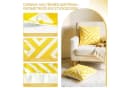 M&W DAS DESIGN Kissenbezug 45x45cm 2er Gelb 3D-Geometrie-Stickerei Bild 3