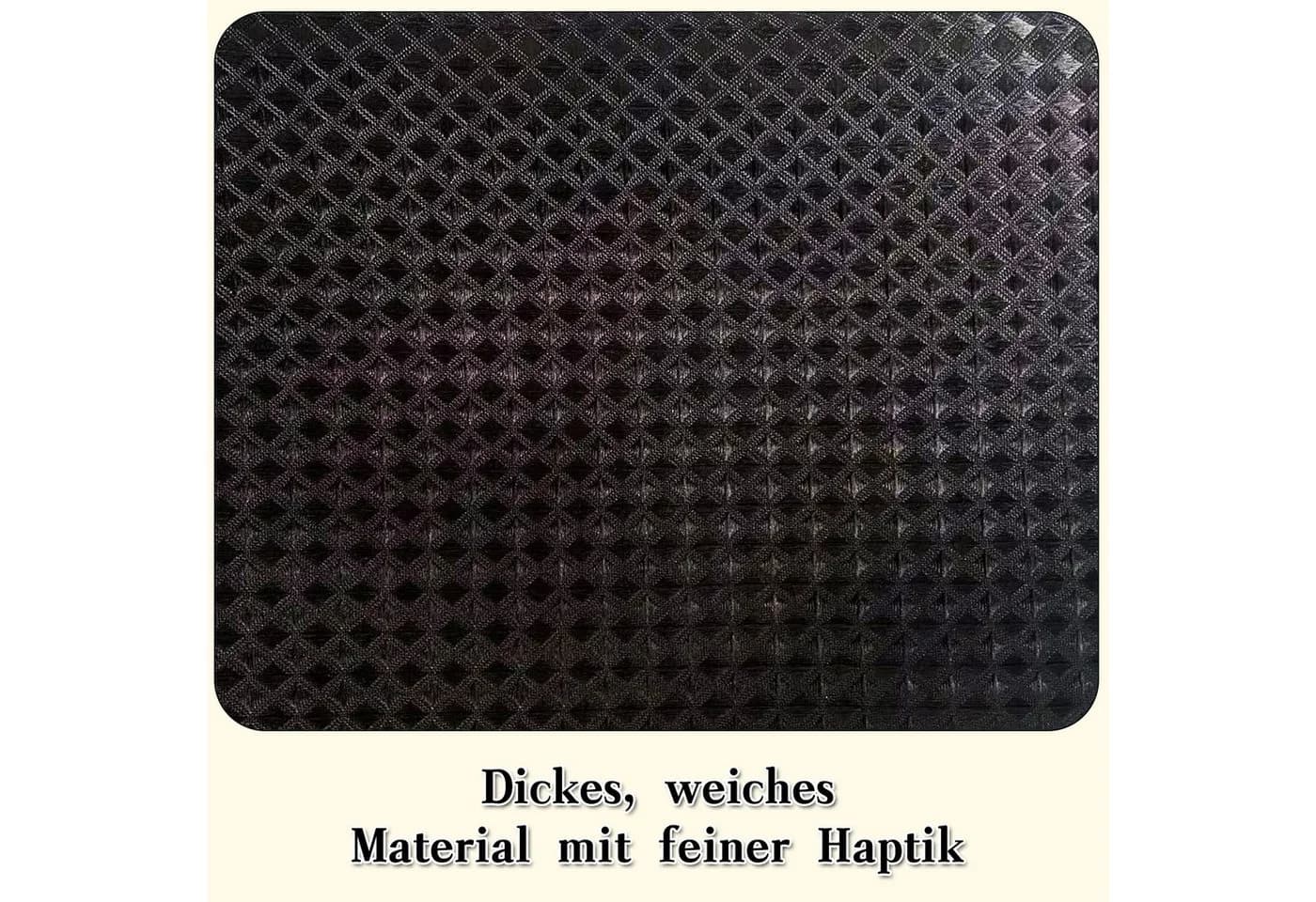 M&W DAS DESIGN Duschvorhang Schwarz Waffelstruktur Wasserdicht