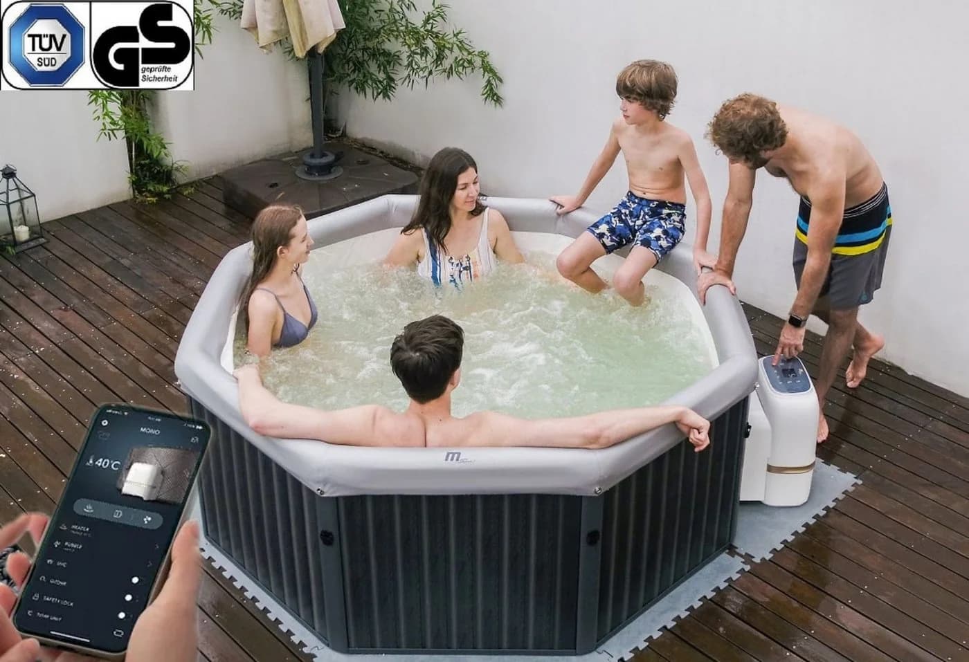 MSpa Whirlpool TUSCANY XXL 193cm Frame Pool mit UVC & App - Bild 4