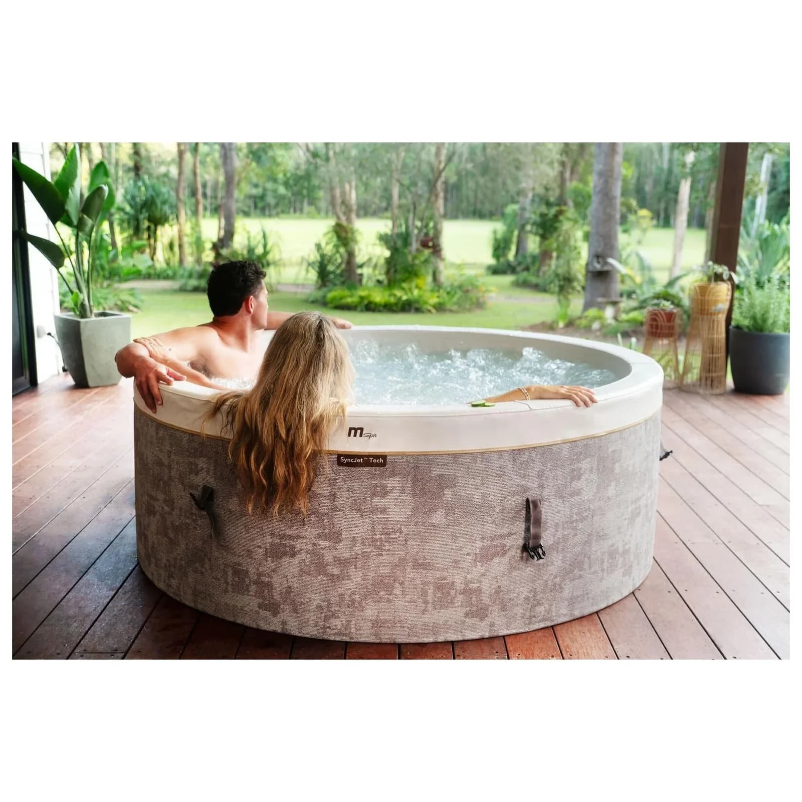 MSpa Whirlpool COCOON ECO 2026 inkl. App + Hydromassagedüsen, 130 Luftdüsen, UVC