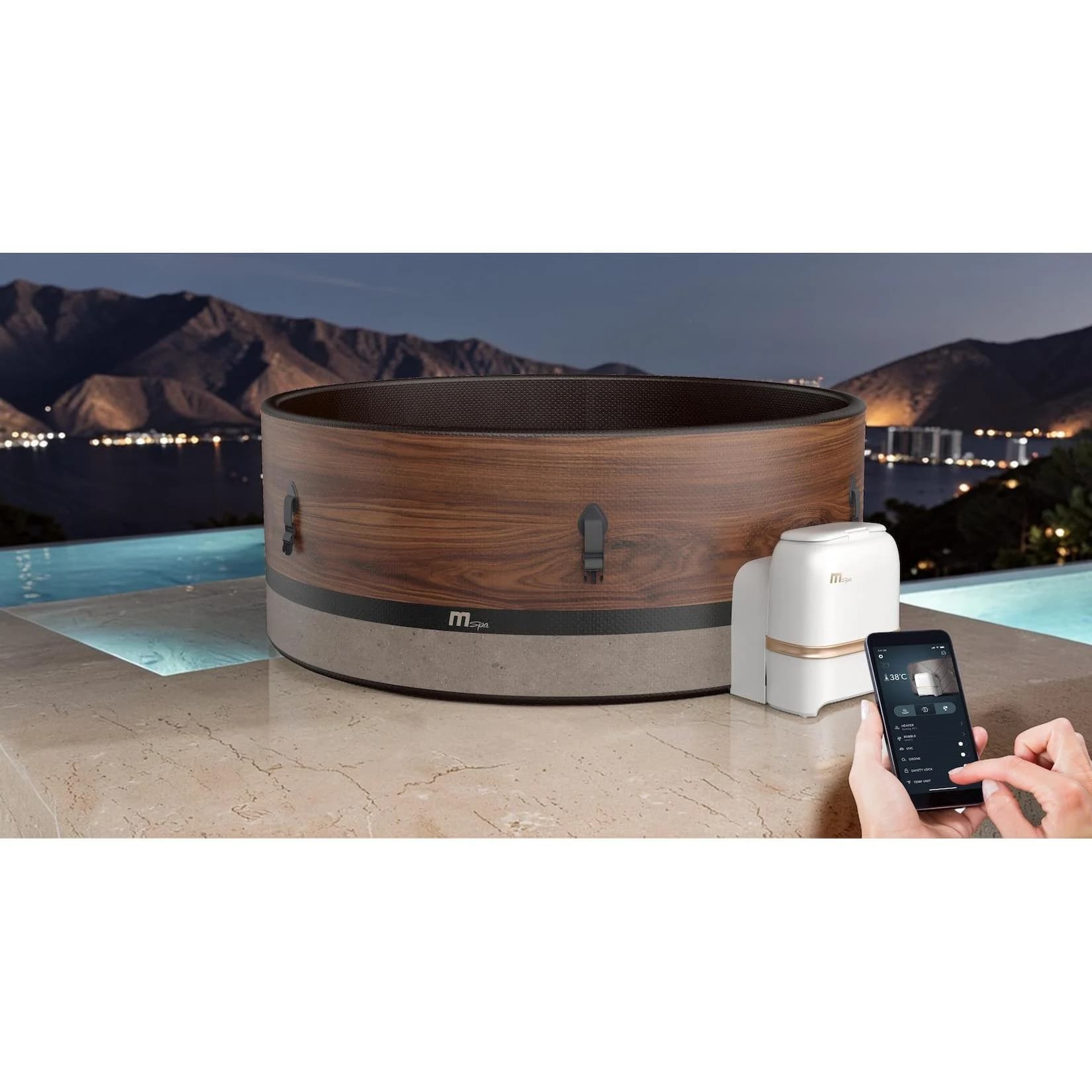mSpa Whirlpool DUET ECO 6-Personen Aufblasbar mit UVC+ & App-Steuerung