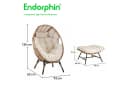 Endorphin Loungesessel Egg Chair mit Ottomane Natur Bild 1
