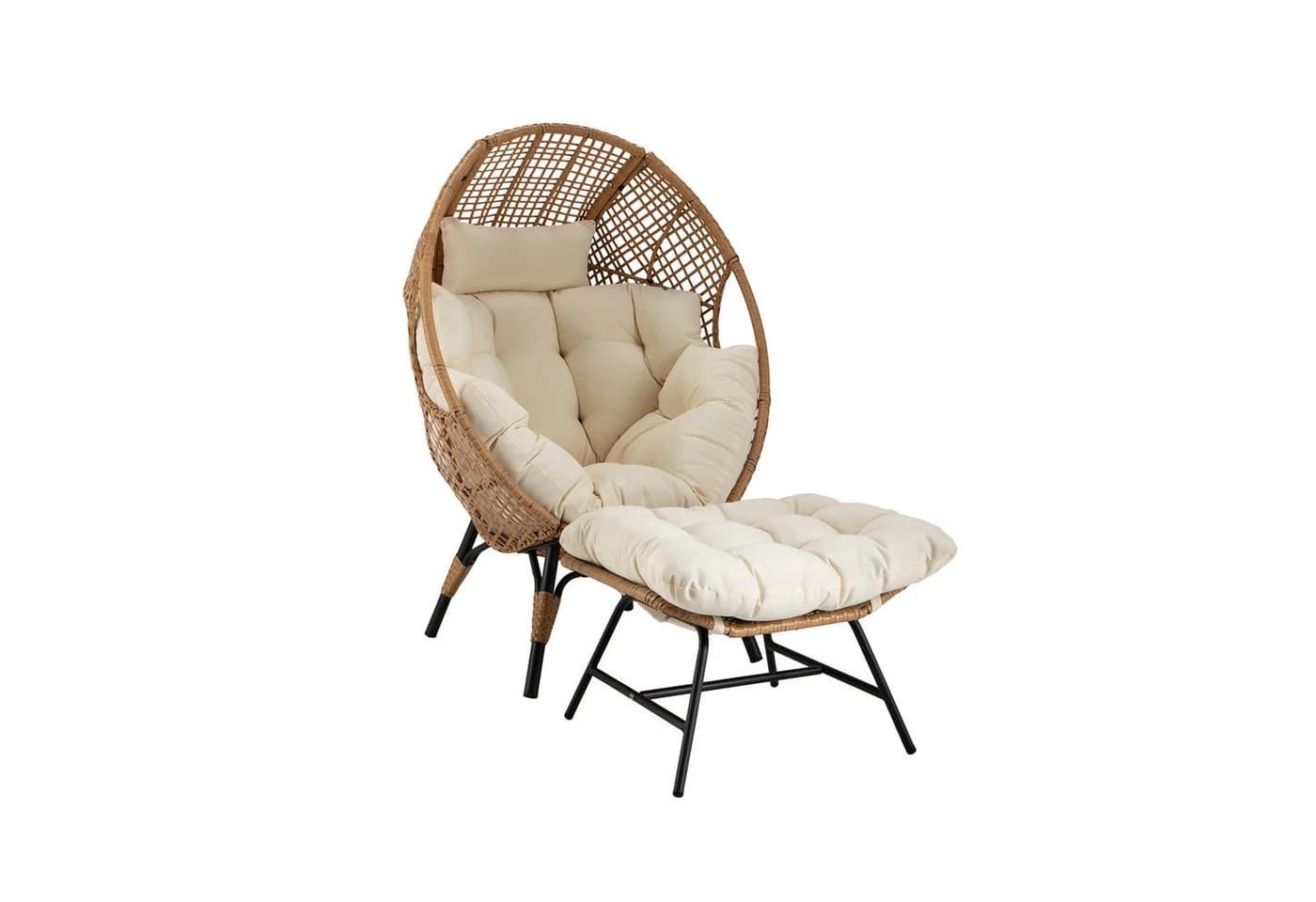Endorphin Loungesessel Egg Chair mit Ottomane Natur - Bild 2