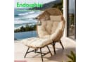 Endorphin Loungesessel Egg Chair mit Ottomane Natur Bild 4