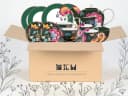 Elegante Geschenkbox aus Porzellan und Gold im Fantasy- und Floralstil Bild 1