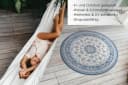 DomDeco In- & Outdoor Teppich Rund Finn Blau 120cm Bild 1
