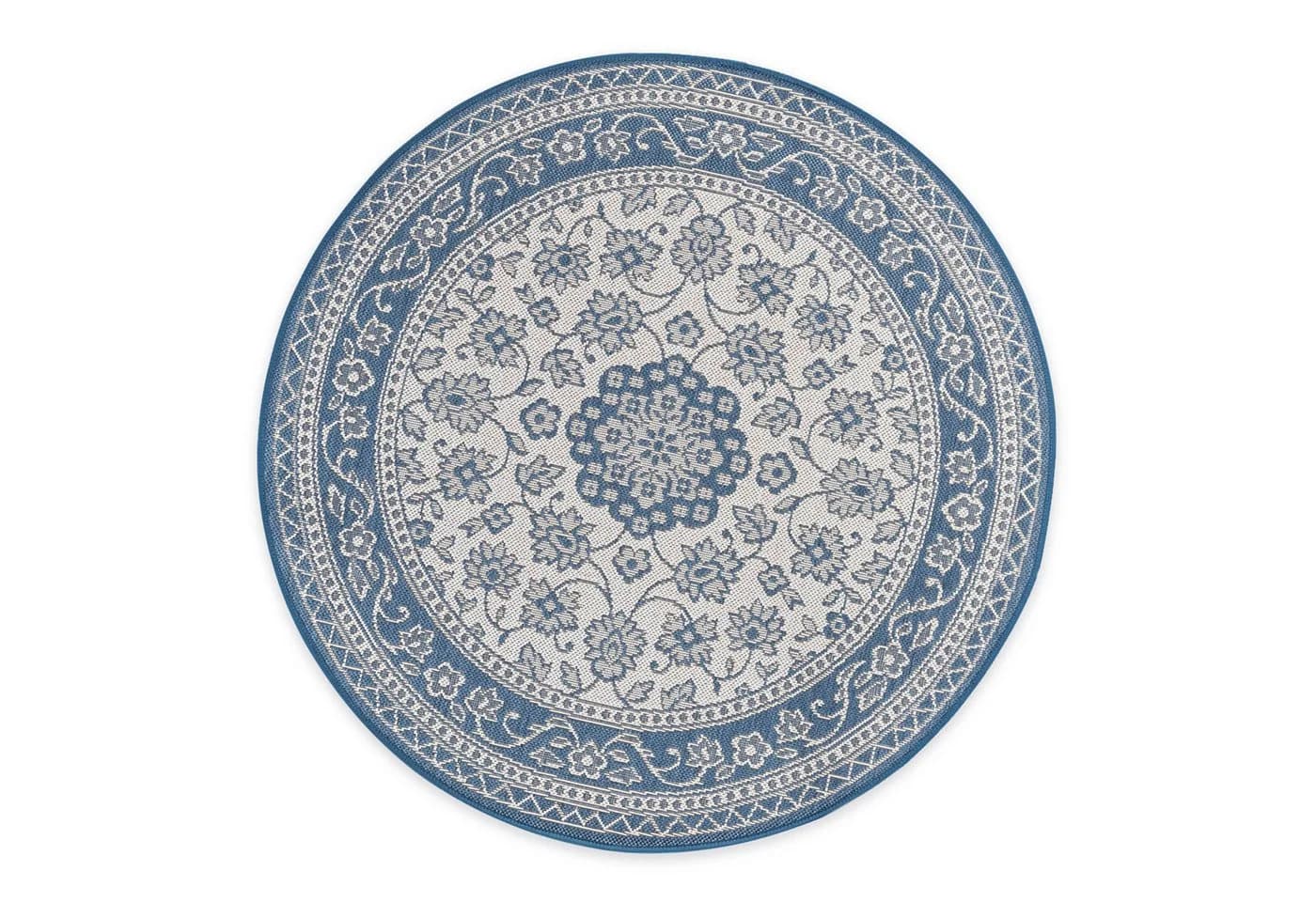 DomDeco In- & Outdoor Teppich Rund Finn Blau 120cm - Bild 2