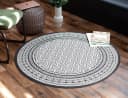 DomDeco Outdoorteppich FINN - Y Schwarz Rund Bild 3