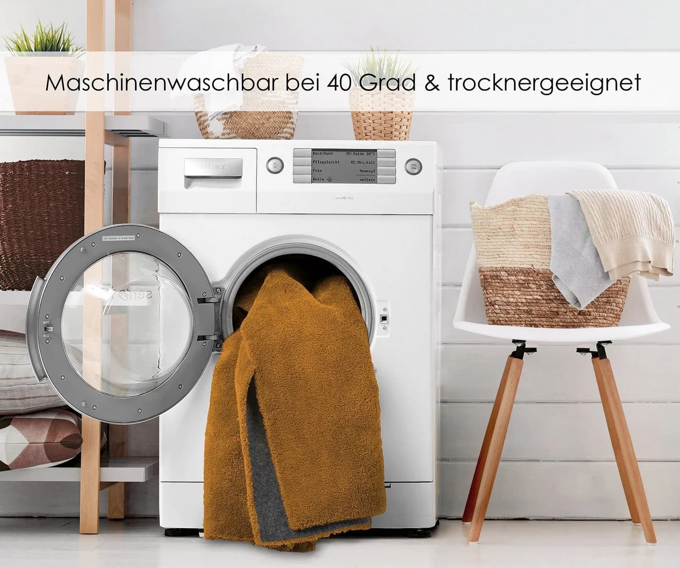 DomDeco FEEL Waschbarer Teppich Gold Kurzflor - Bild 3