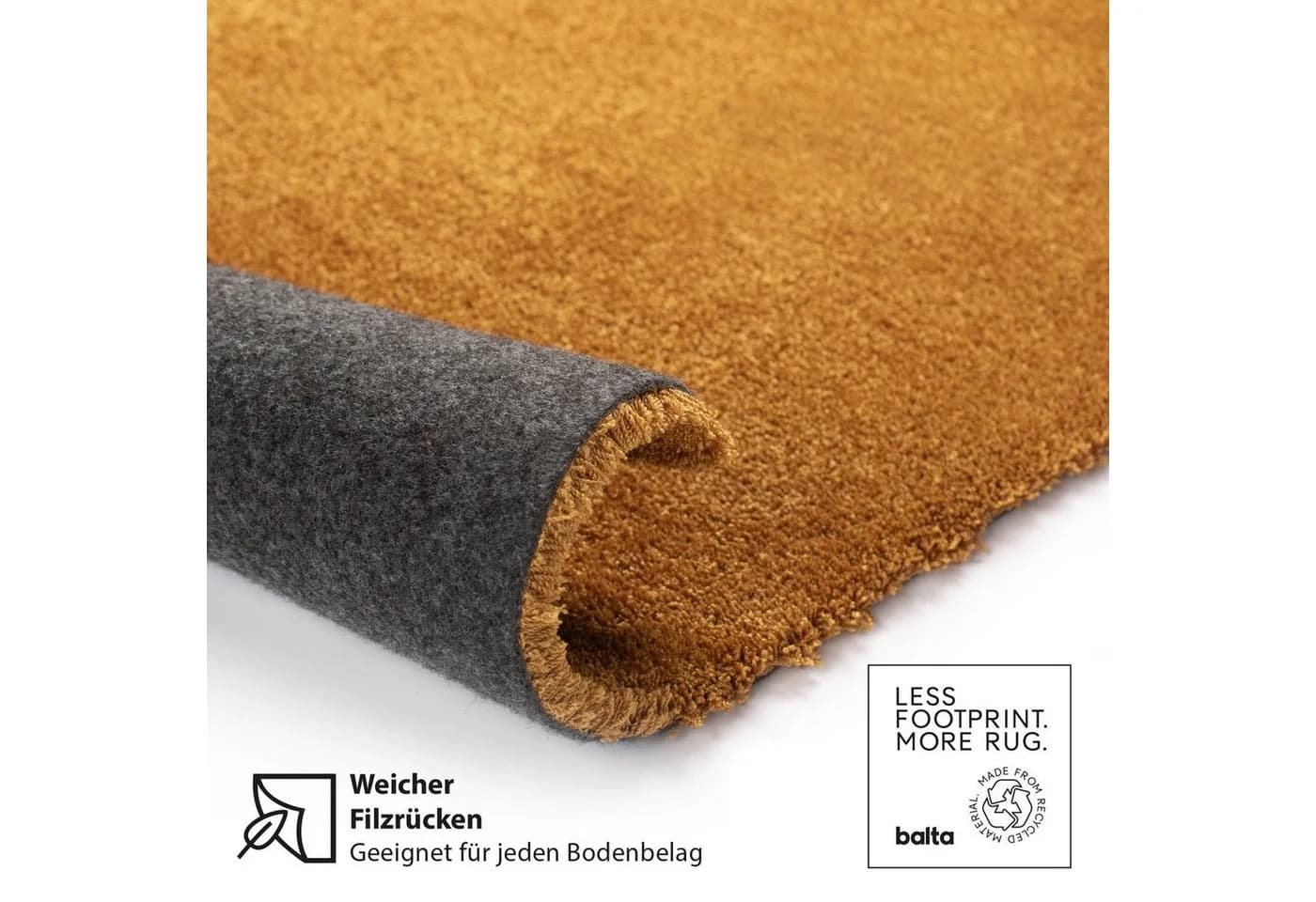 DomDeco FEEL Waschbarer Teppich Gold Kurzflor - Bild 5