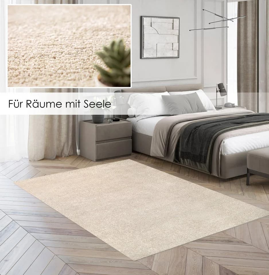 DomDeco Hochflor-Teppich LOOMA Mokka Modern - Bild 5