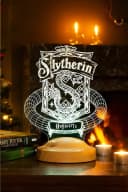 Geschenkelampe LED Nachttischlampe Slytherin Hogwarts Harry Potter 3D Nachtlicht Bild 1