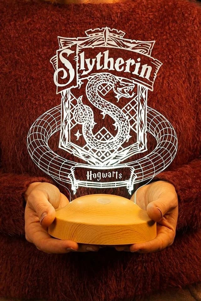 Geschenkelampe LED Nachttischlampe Slytherin Hogwarts Harry Potter 3D Nachtlicht - Bild 3