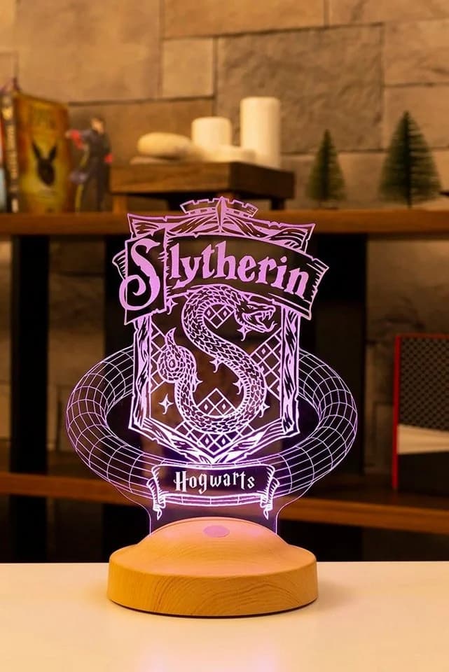 Geschenkelampe LED Nachttischlampe Slytherin Hogwarts Harry Potter 3D Nachtlicht - Bild 4