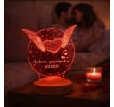Geschenkelampe Nachttischlampe Fliegendes Herz 3D mehrfarbige Nachtlicht Bild 3