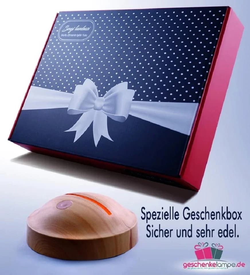 Geschenkelampe LED Nachttischlampe Vier Herzen 3D 7 Farben - Bild 3