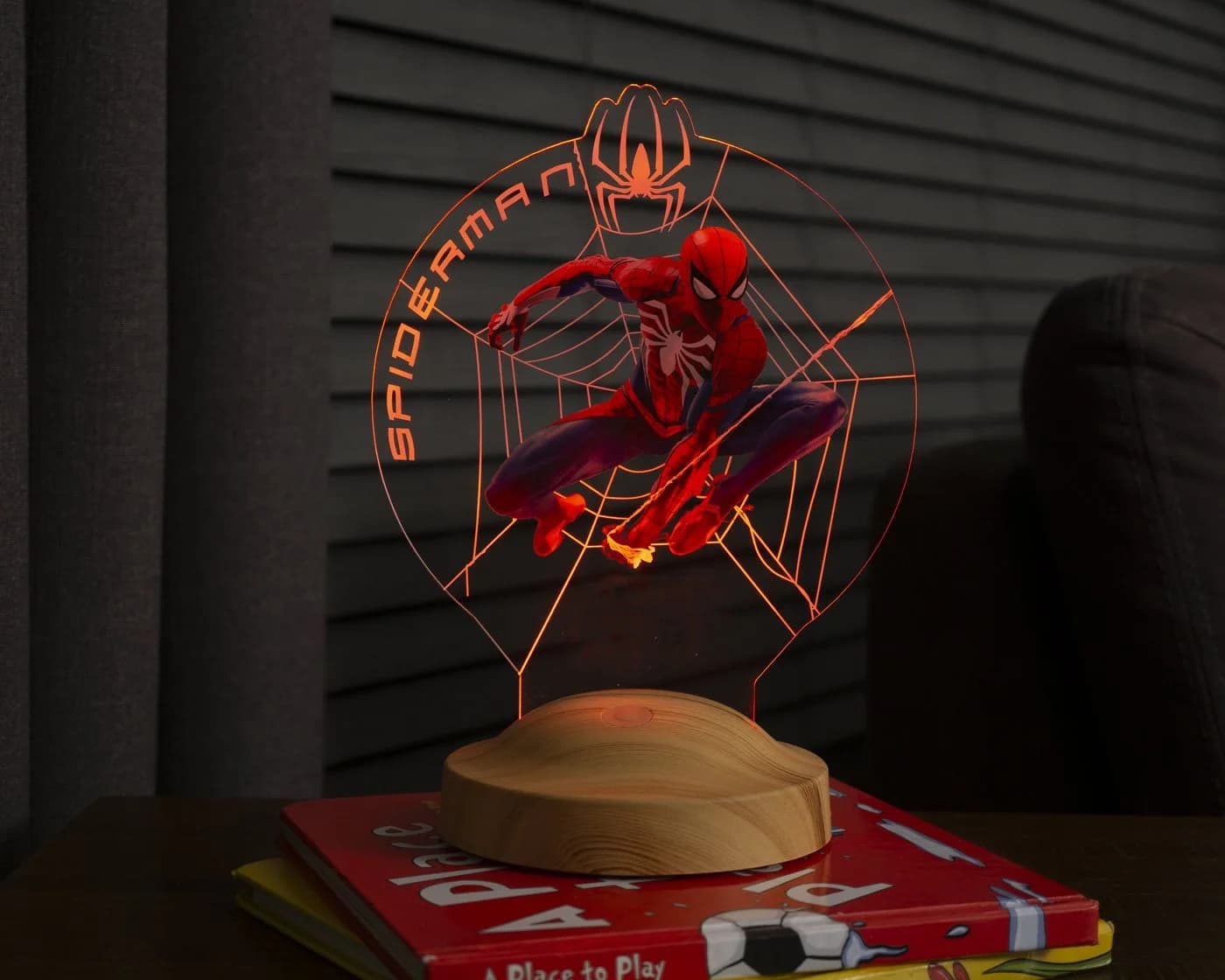 Spiderman 3D Nachtlicht Lampe 7 Farben LED Acryl