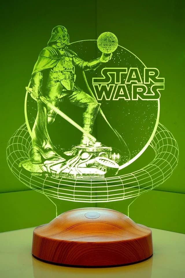 Geschenkelampe LED Nachttischlampe Star Wars Darth Vader 3D Nachtlicht 7 Farben
