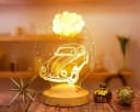 Geschenkelampe LED Nachttischlampe Volkswagen Beetle 3D Nachtlicht Bild 1