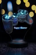 Geschenkelampe LED Nachttischlampe Spielkonsole Joystick 3D Gravur Bunt Bild 1