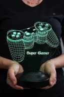 Geschenkelampe LED Nachttischlampe Spielkonsole Joystick 3D Gravur Bunt Bild 5