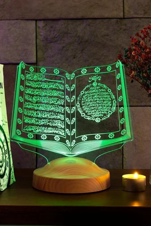 Geschenkelampe LED Nachttischlampe Koran Nachtlicht 7 Farben - Bild 5