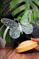 Geschenkelampe LED Nachttischlampe Schmetterling Butterfly 3D Gravur Nachtlicht Bild 1