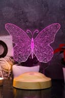 Geschenkelampe LED Nachttischlampe Schmetterling Butterfly 3D Gravur Nachtlicht Bild 4