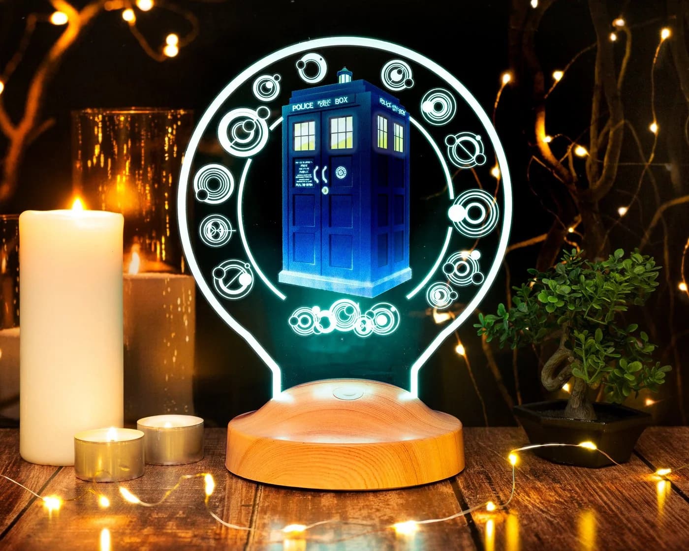 Geschenkelampe LED Nachttischlampe TARDIS DR WHO 3D UV-Druck Nachtlicht - Bild 4