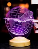 Geschenkelampe LED Nachttischlampe 3D Passagierflugzeug Reiseflugzeug Bild 5