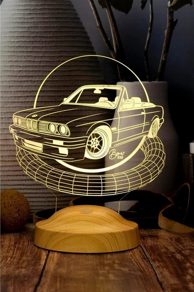 Geschenkelampe LED Nachttischlampe mit 3D-Gravur & 7 Farben - Bild 5