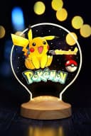 Pikachu LED Nachttischlampe 3D Nachtlicht Pokemon 7 Farben Bild 1