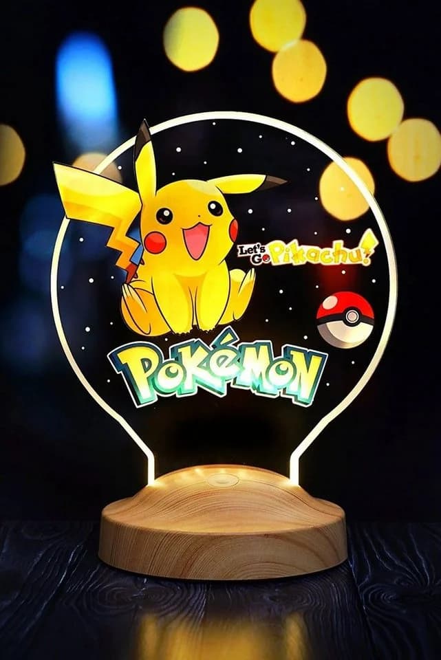 Pikachu LED Nachttischlampe 3D Nachtlicht Pokemon 7 Farben