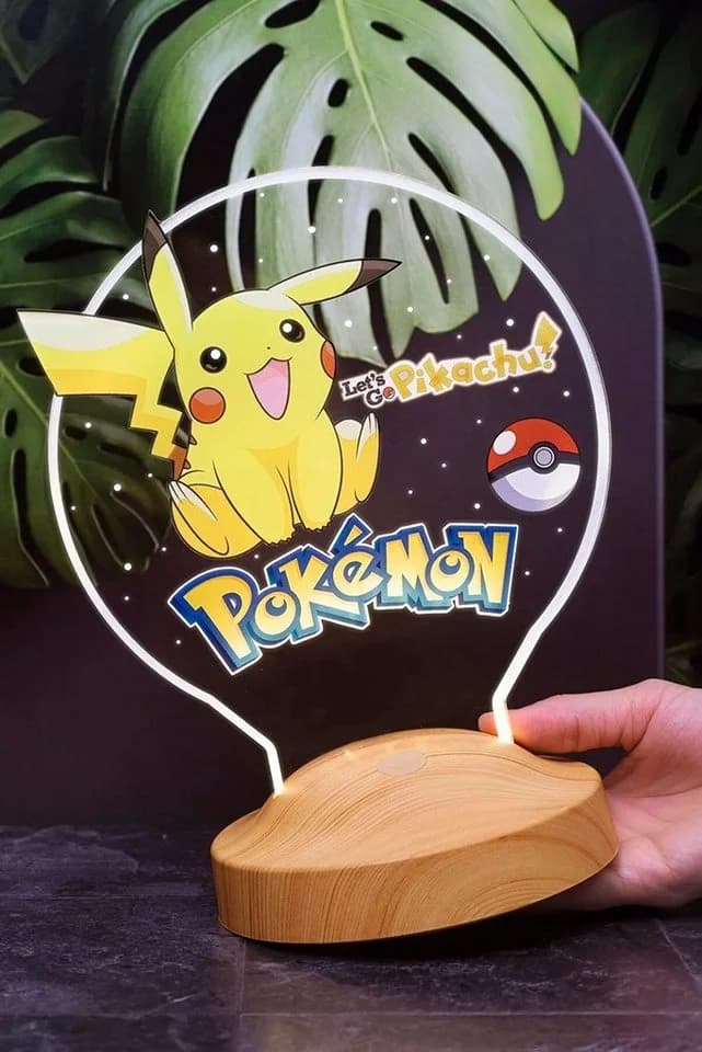 Pikachu LED Nachttischlampe 3D Nachtlicht Pokemon 7 Farben - Bild 3
