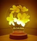 Geschenkelampe LED Nachttischlampe Plumeria Blumen Personalisierte Geschenke für Mama Bild 4