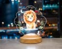 Geschenkelampe LED Nachttischlampe Löwe 3D Nachtlicht Bunt Bild 1