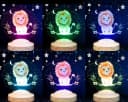 Geschenkelampe LED Nachttischlampe Löwe 3D Nachtlicht Bunt Bild 3