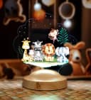 Geschenkelampe LED Nachttischlampe Safari 3D Nachtlicht Bunt Bild 1
