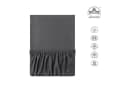 leevitex® Spannbettlaken Premium Elasthan Grau Jersey 40 cm Steg Bild 3