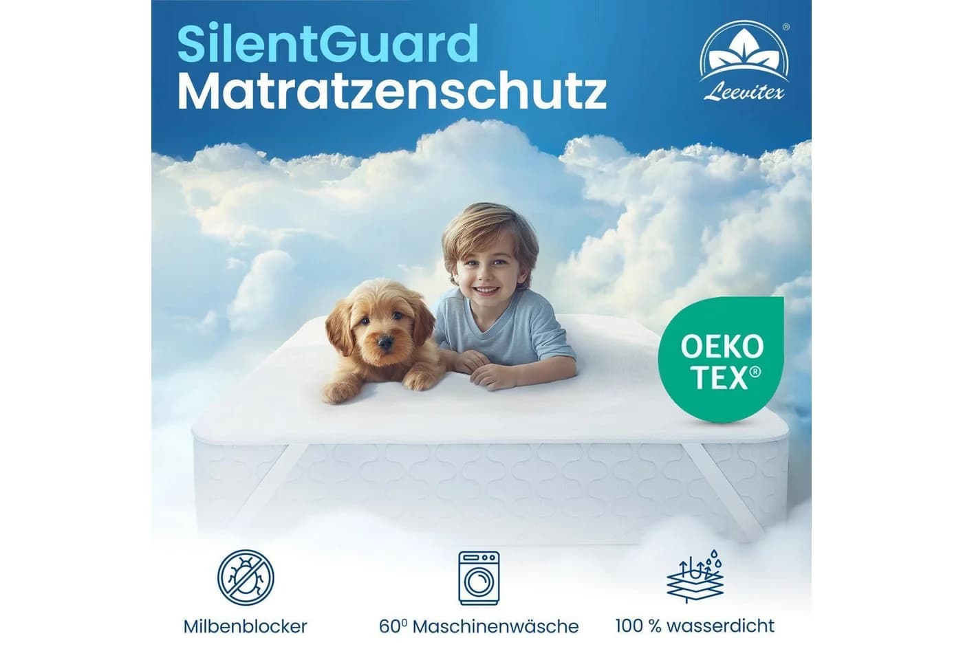 leevitex Matratzenschoner wasserdicht & atmungsaktiv mit Gummizug