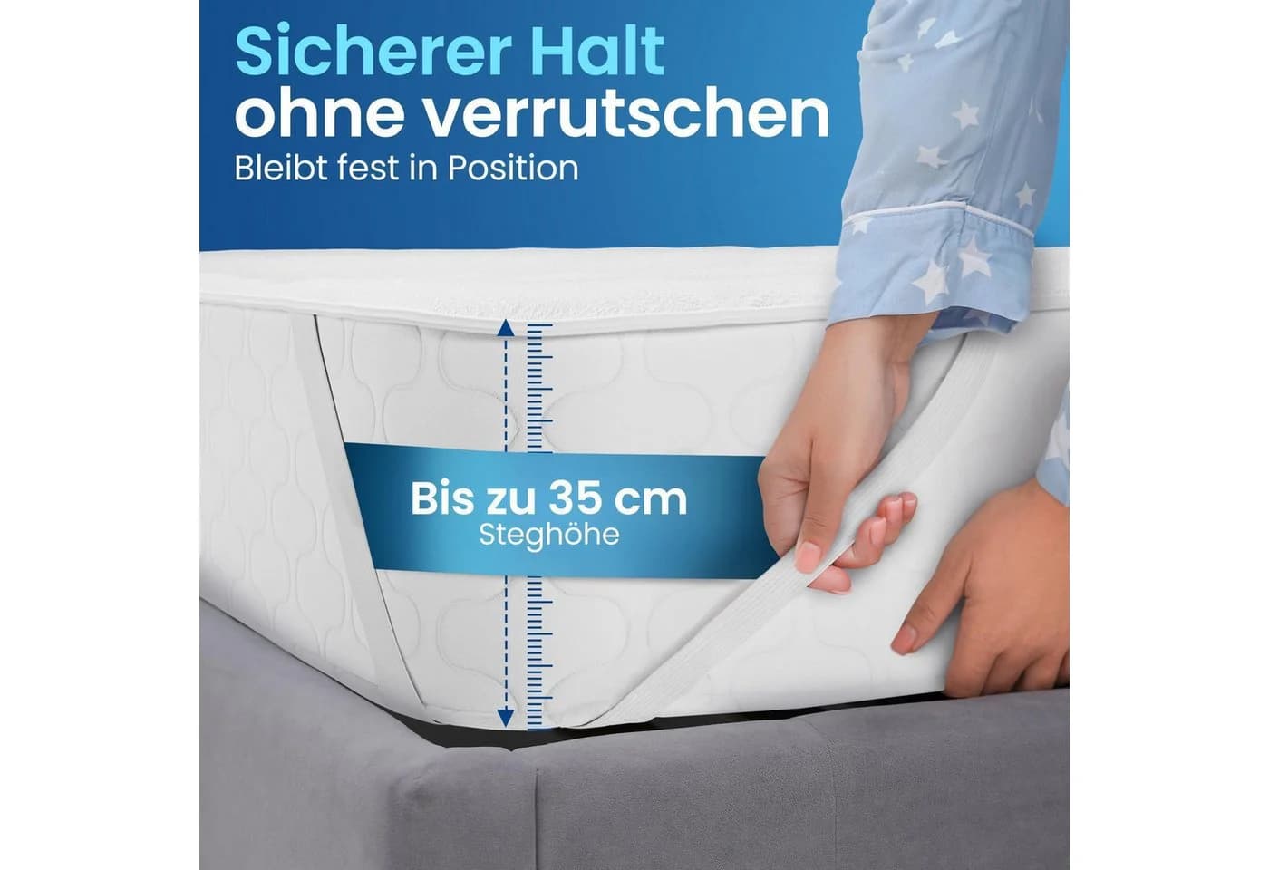 leevitex Matratzenschoner wasserdicht & atmungsaktiv mit Gummizug - Bild 5