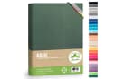 leevitex® Spannbettlaken für Topper 100% Baumwolle Jersey Grün Bild 2