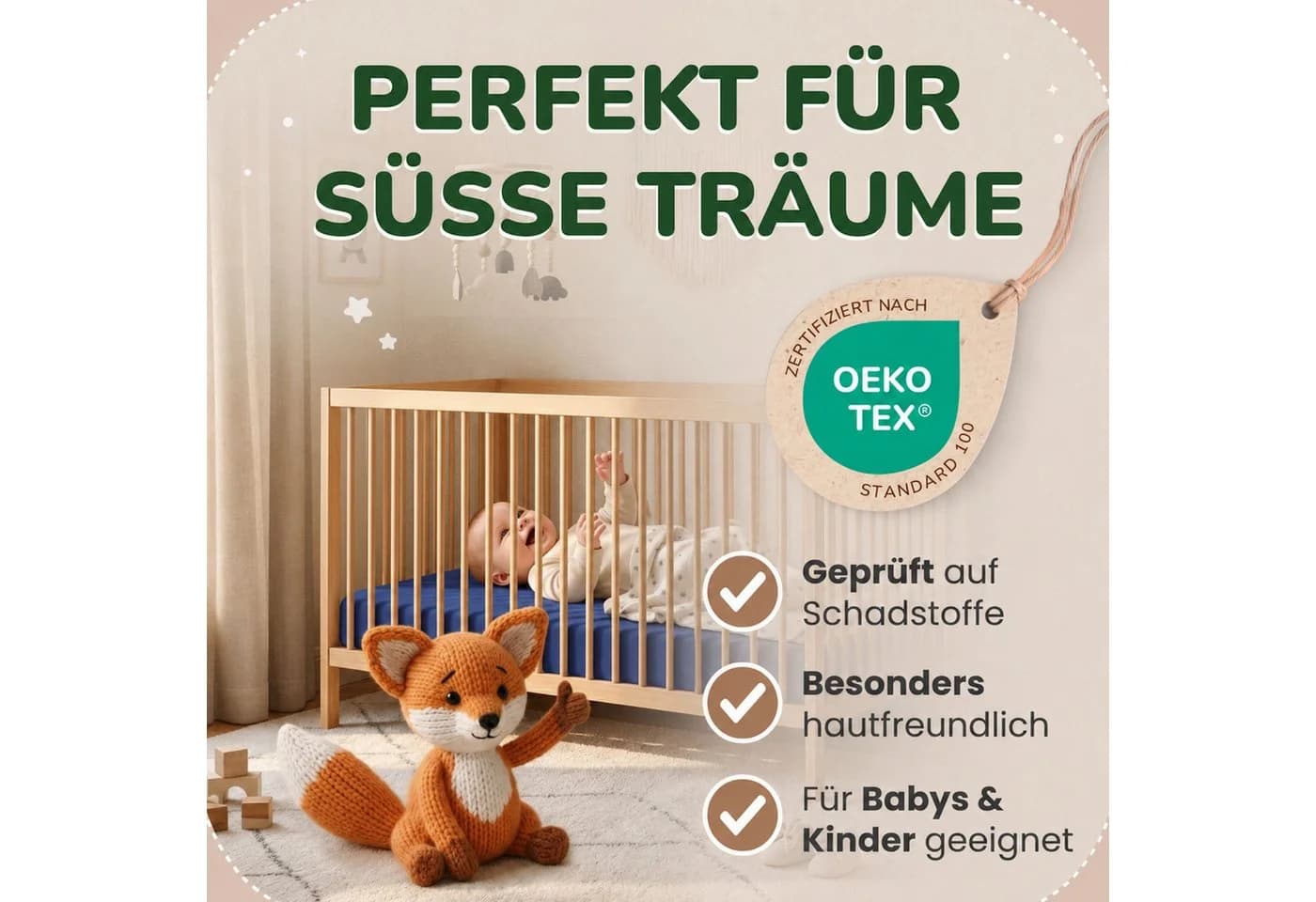 leevitex® Spannbettlaken Kinderbett 70x140 cm Blau Jersey