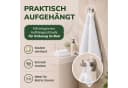leevitex® Duschtücher 2er-Set 70x140 cm Baumwolle Frottee Weiss Gestreift Bild 5