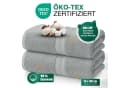 leevitex® Duschtücher 2er-Set 70x140 cm 100% Baumwolle Frottee Silber Grau Bild 4