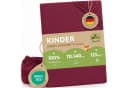 leevitex® Spannbettlaken Jersey 100% Baumwolle Bordeaux 70x140 cm Bild 2