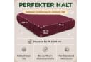 leevitex® Spannbettlaken Jersey 100% Baumwolle Bordeaux 70x140 cm Bild 3